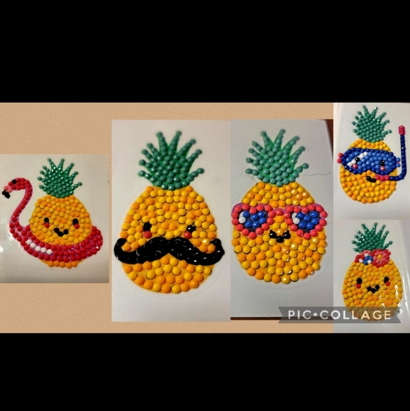Other - Cute Pineapple Beaded Stickers